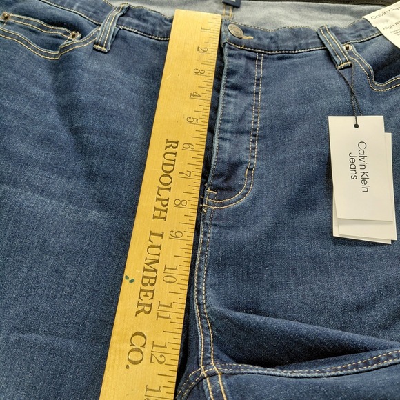 Calvin Klein Jeans High Rise Demi Boot Cut Women 20W Medium Wash Jeans 40x30 NEW - Picture 5 of 12